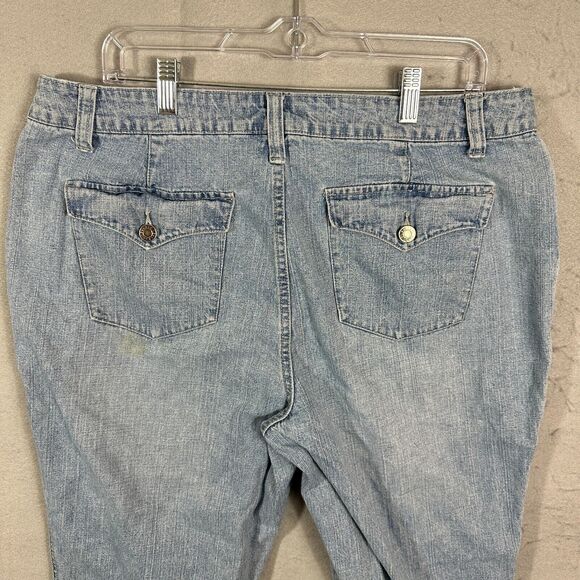 CJ Banks Womens Capris Jeans Blue Pockets Plus Size 16W - Picture 9 of 13